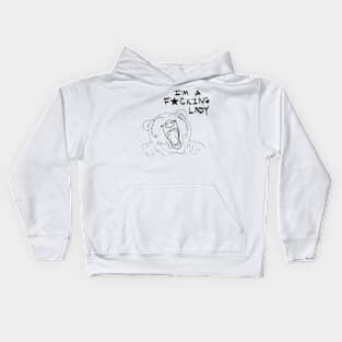 I'M A F*CKING LADY BEAR Kids Hoodie